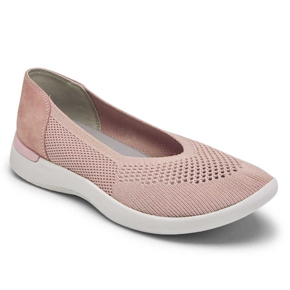 Rockport Womens truFLEX Fly Knit Ballet - Flats Pink - AFT604271